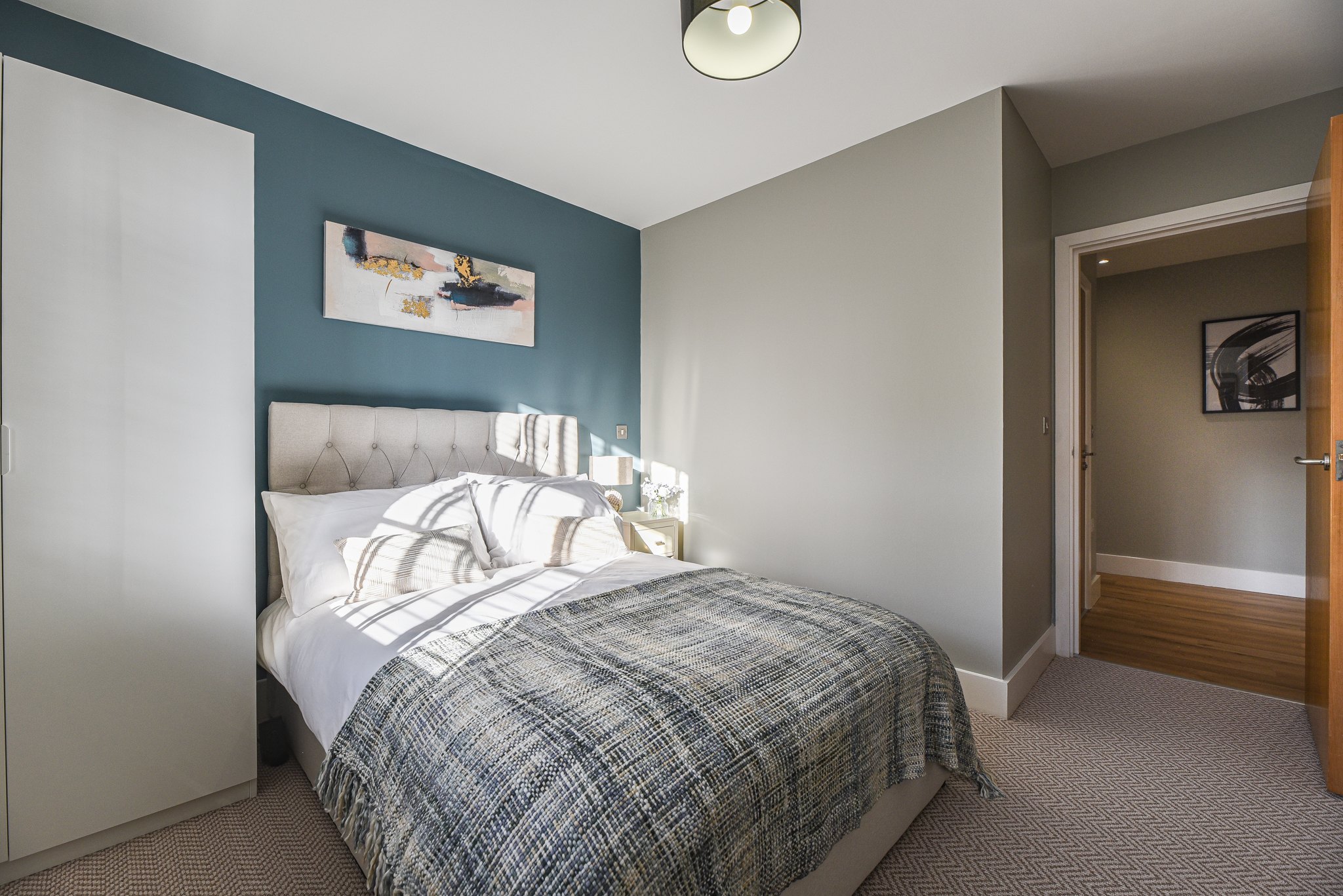 Manchester Piccadilly flat refurbishment by J&H Spaces, fully furnished and short let ready