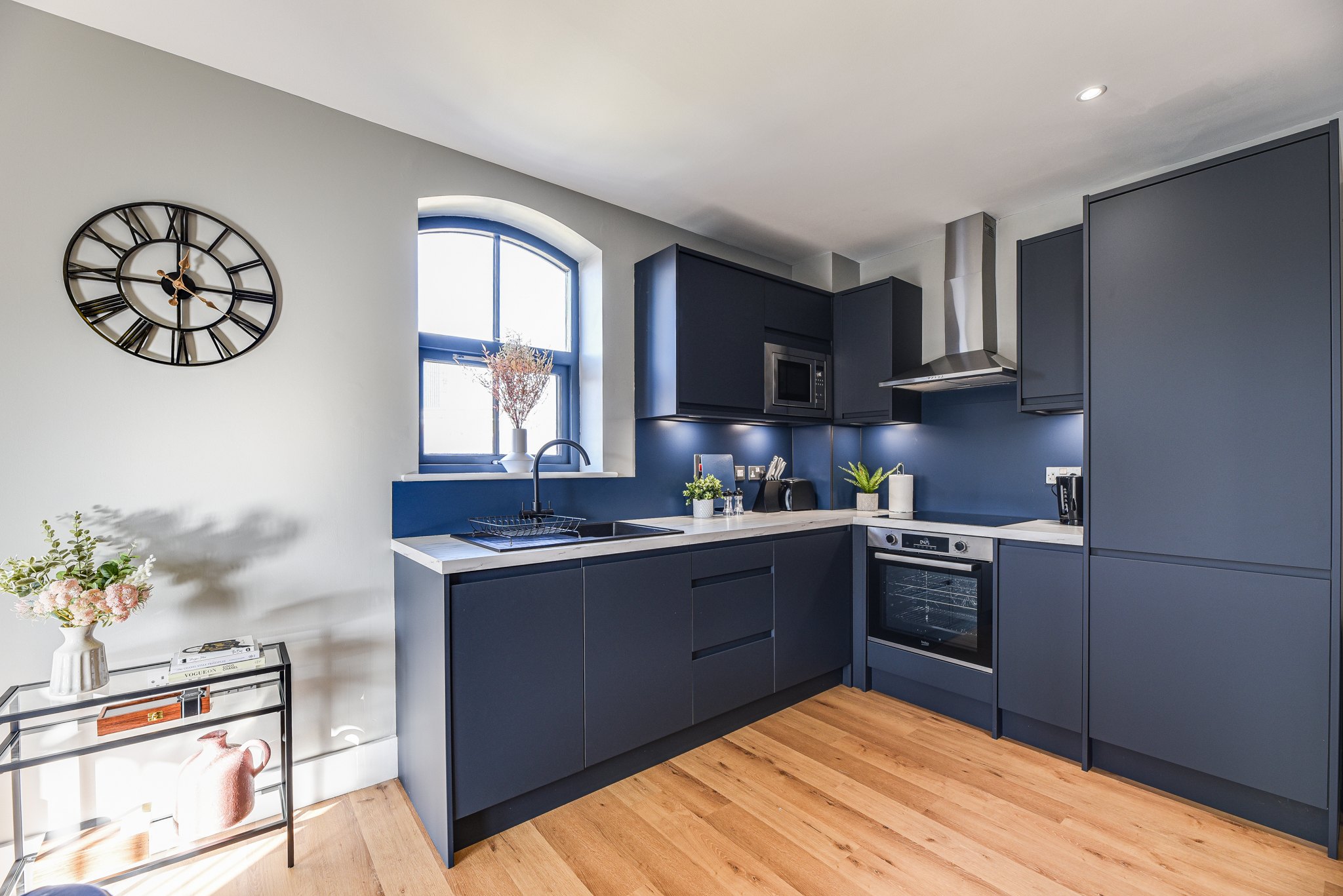 Manchester Piccadilly flat refurbishment by J&H Spaces, fully furnished and short let ready