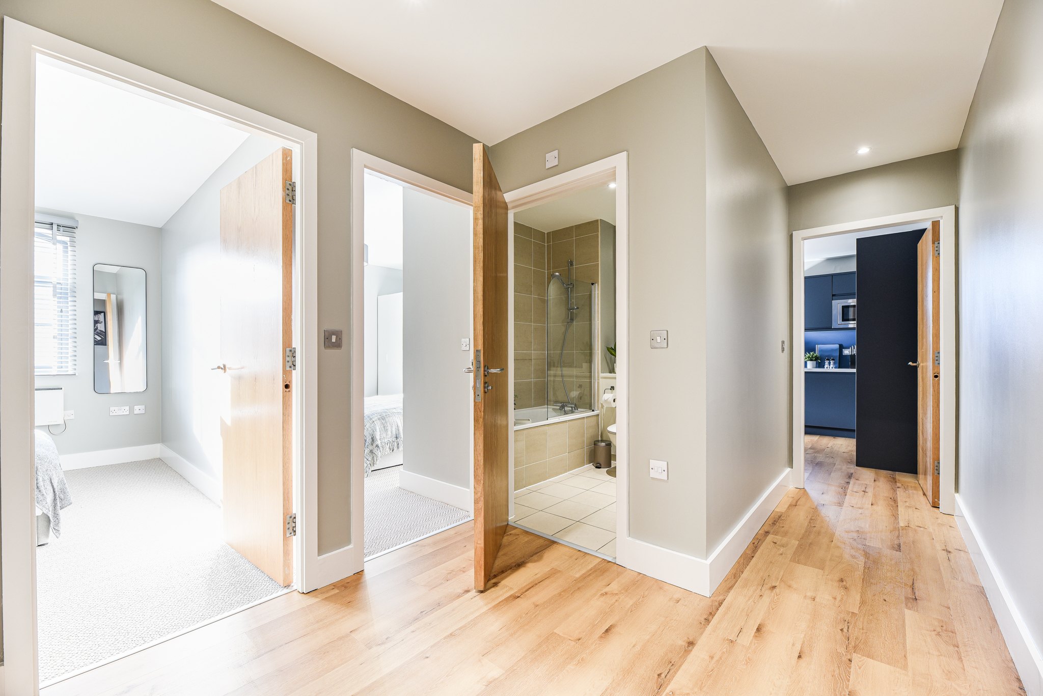 Manchester Piccadilly flat refurbishment by J&H Spaces, fully furnished and short let ready