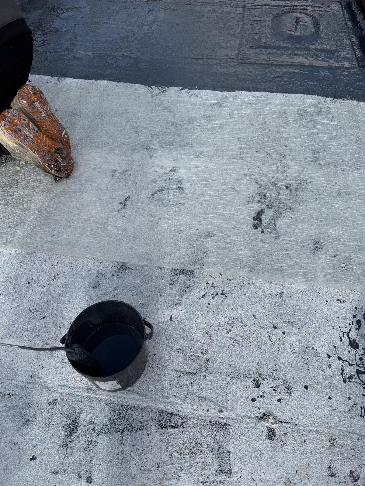 Mill Hill Restec liquid roof waterproofing during works by J&H Spaces