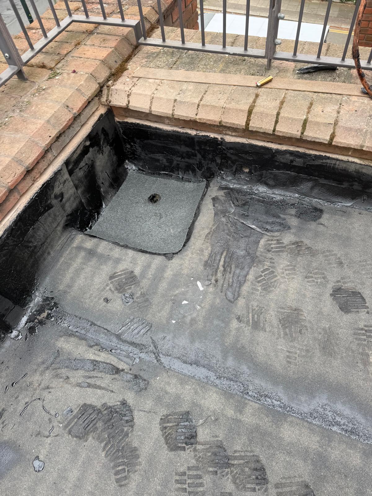 North West London balcony before and during waterproofing works by J&H Spaces