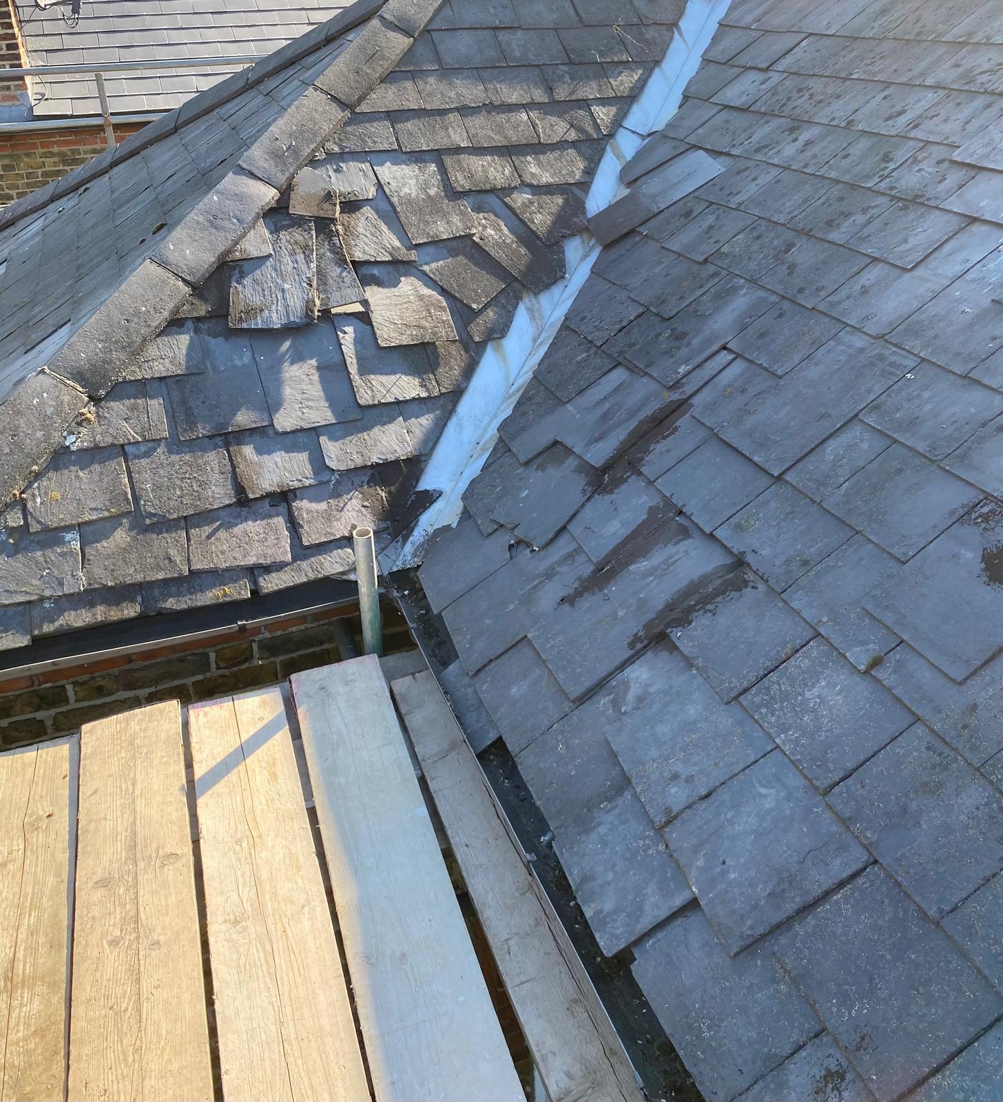 South London slate roof repair by J&H Spaces