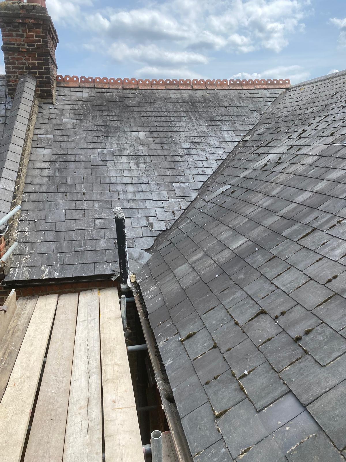 South London slate roof repair by J&H Spaces
