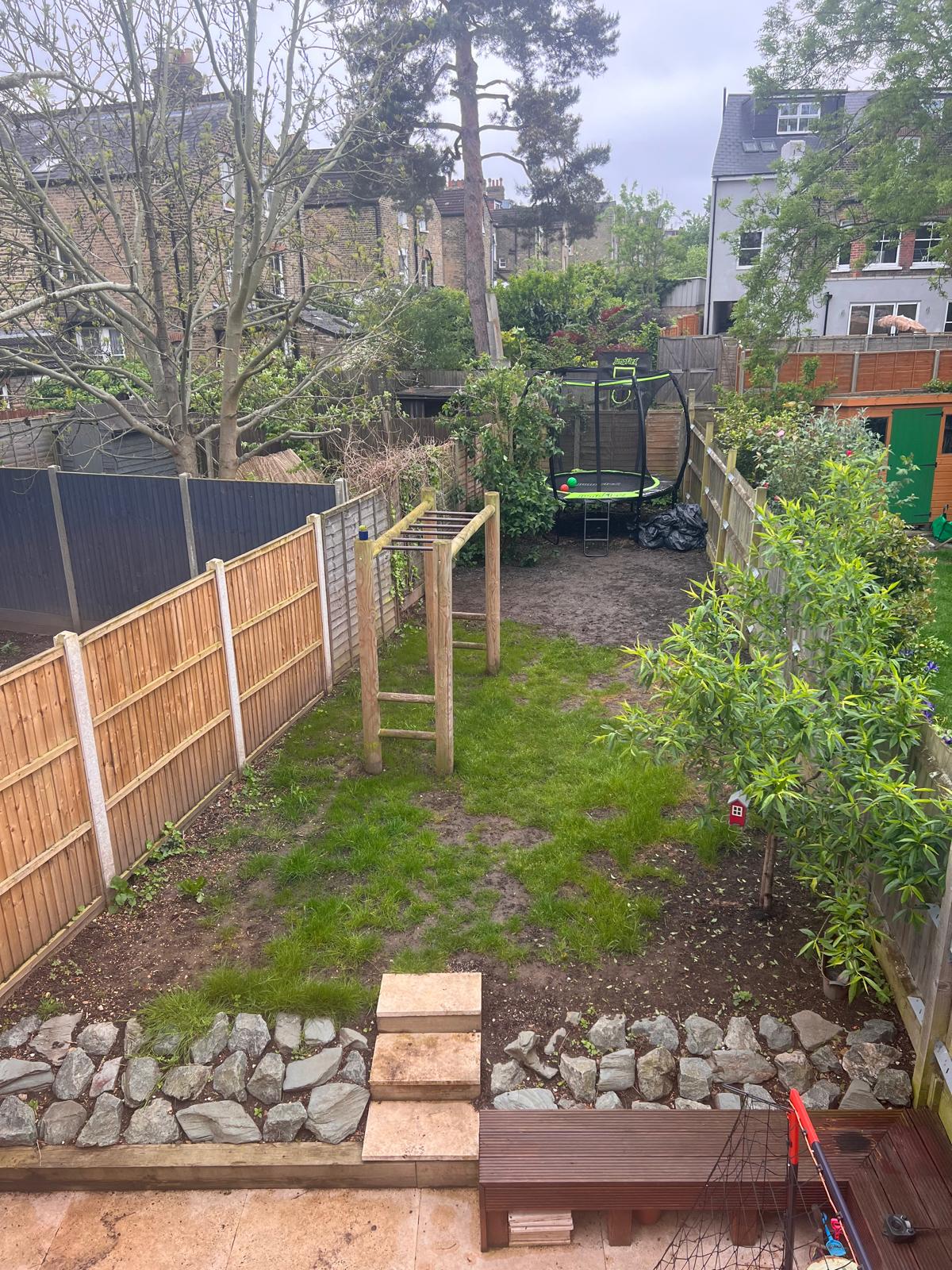 South West London garden before lawn replacement by J&H Spaces
